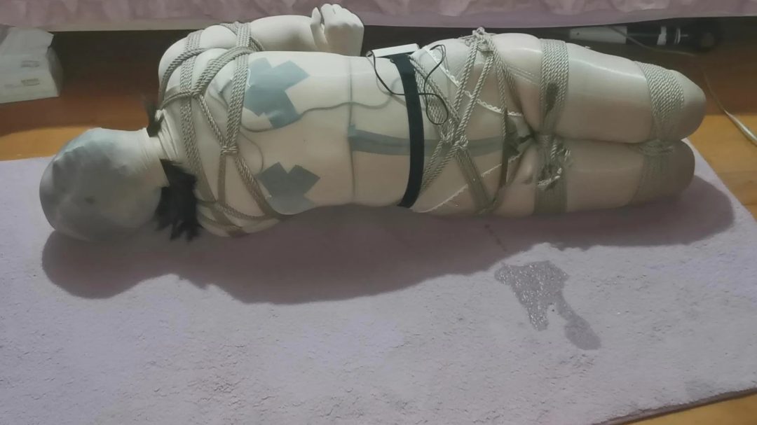 奴役人妻、双层肉丝驷马紧+缚塑料袋连续 昏厥抽搐、无意识失禁+绞刑、电击、内内套头-7