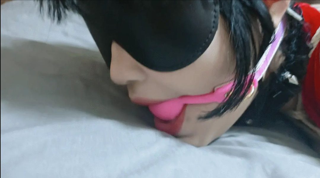 【墨色】艾达王cos驷马紧缚 眼罩口球 项圈牵引-2