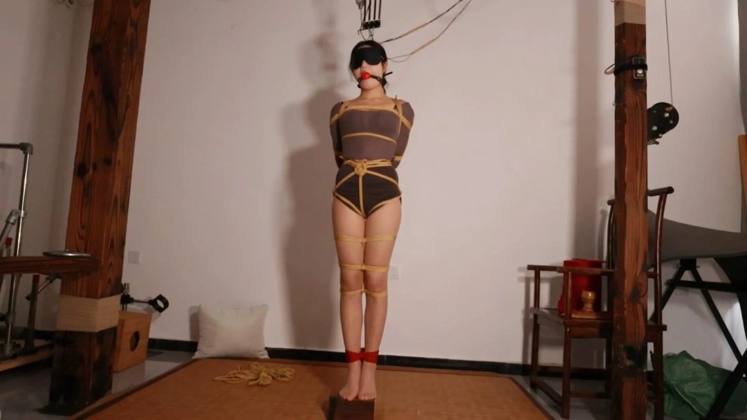 路由工作室：文慧电击三部曲第一部 直立吊强制垫脚限位电击-4