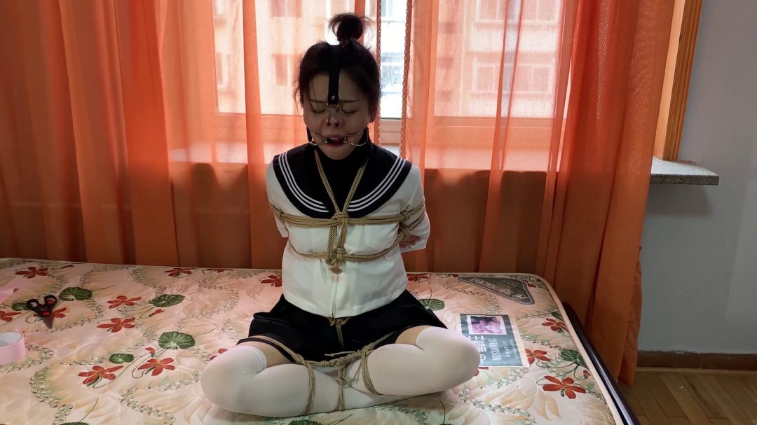 果妹 小舔犬 鼻钩口环 超紧桃缚放倒-6