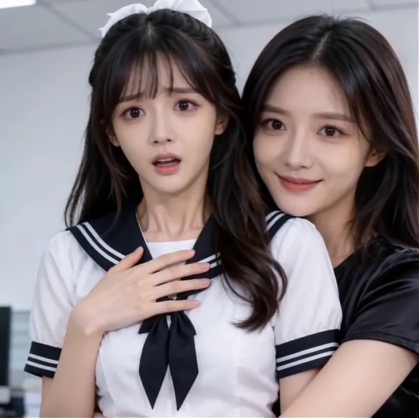 【CK视觉】AIGC作品-美女老师的惩罚-女调女，黑色女老师调教白色女学生，丝袜堵嘴/捆绑/ 第一集-2