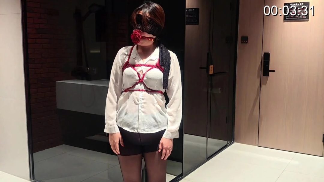 透视装 红绳捆绑 玫瑰口塞-5