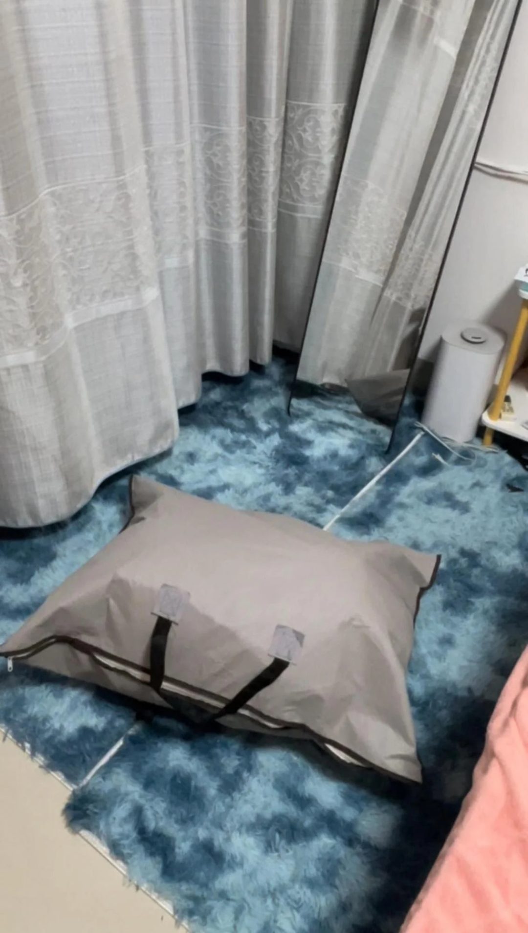 豹纹黑丝，红底高跟，三重各种袋子，麻袋行李袋放置-4