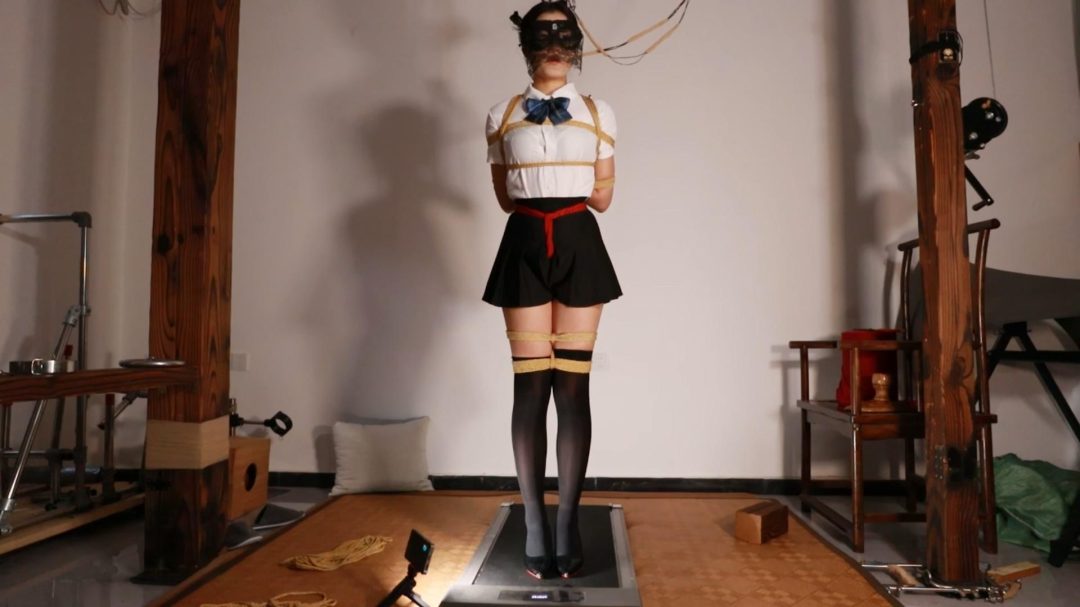 路由工作室：文慧电击三部曲第二部 高跟跑步机超大口球强制电击-6