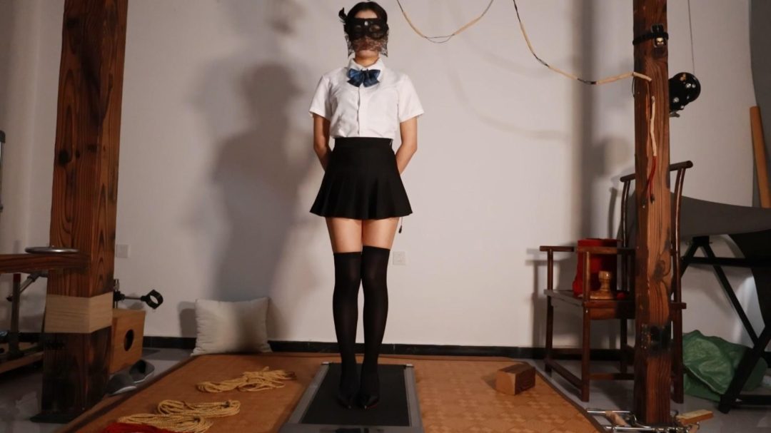 路由工作室：文慧电击三部曲第二部 高跟跑步机超大口球强制电击-1