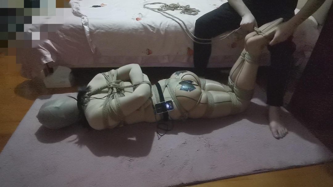 奴役人妻、双层肉丝驷马紧+缚塑料袋连续 昏厥抽搐、无意识失禁+绞刑、电击、内内套头-4