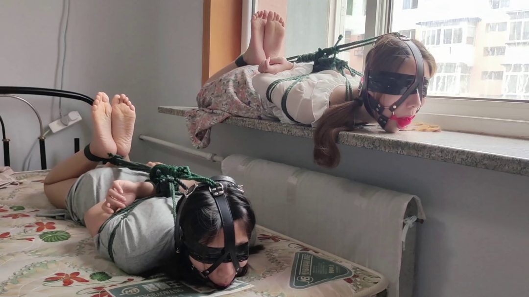 心叶和玉露的双人连头驷马放置tk游戏，马具口球牢牢堵嘴-6