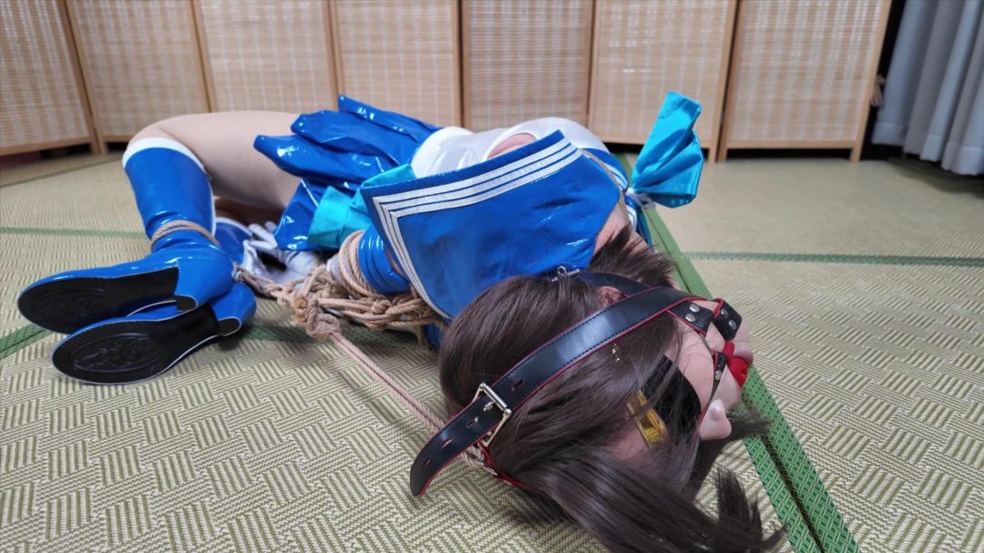 小0-cos美少女水星，M腿椅缚，单脚吊缚，直臂驷马-14