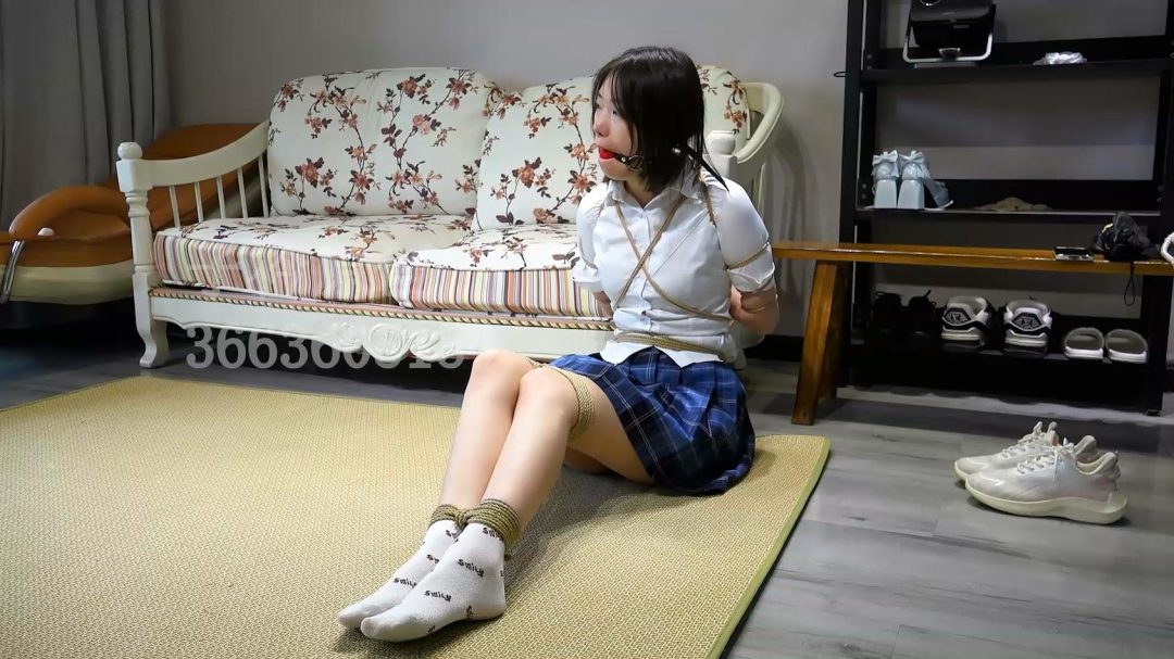 新模超紧的细绳五花 口球 能坚持多久-4