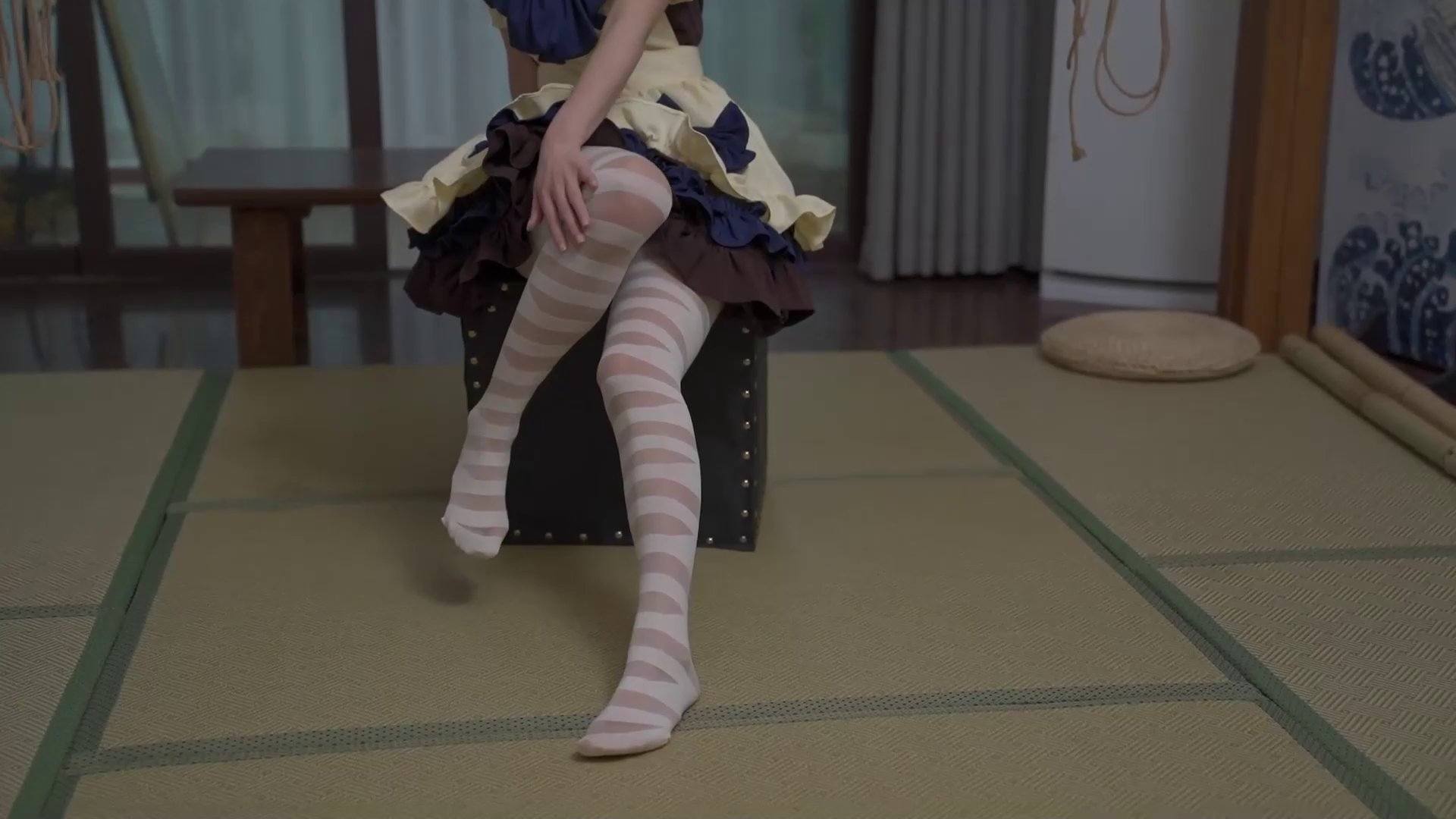 嗷嗷女仆装双色丝袜 头箱，直臂驷马