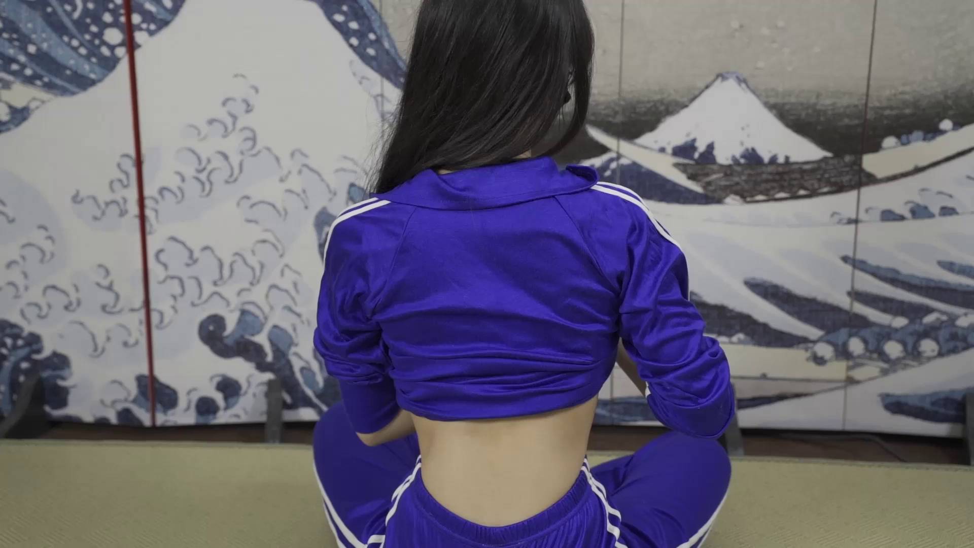 小0-蓝色校服拉伸韧带，手腕脚踝极限驷马！