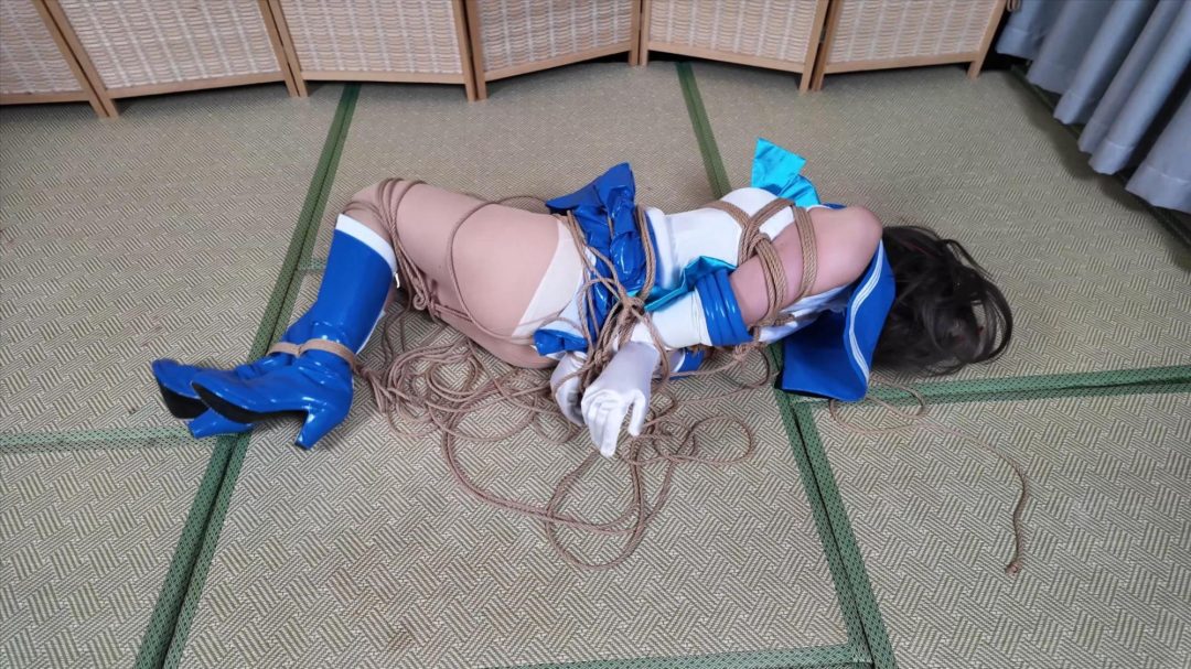 小0-cos美少女水星，M腿椅缚，单脚吊缚，直臂驷马-13