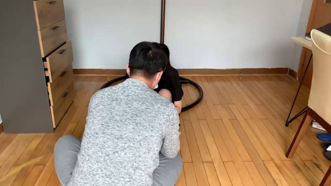 欣妍 挑战坐铐 堵嘴 极限束缚-2