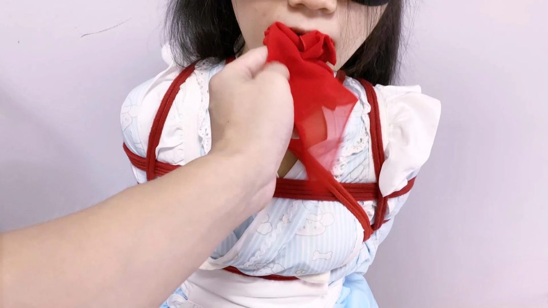 《路崽日记》-洛丽塔日式紧缚+胸缚+超紧股绳+红布塞嘴+红绳勒嘴+拉拽股绳牵着走+跪着走+鸭子坐+欧式直臂紧缚+后手吊缚+铁杆子紧勒-5