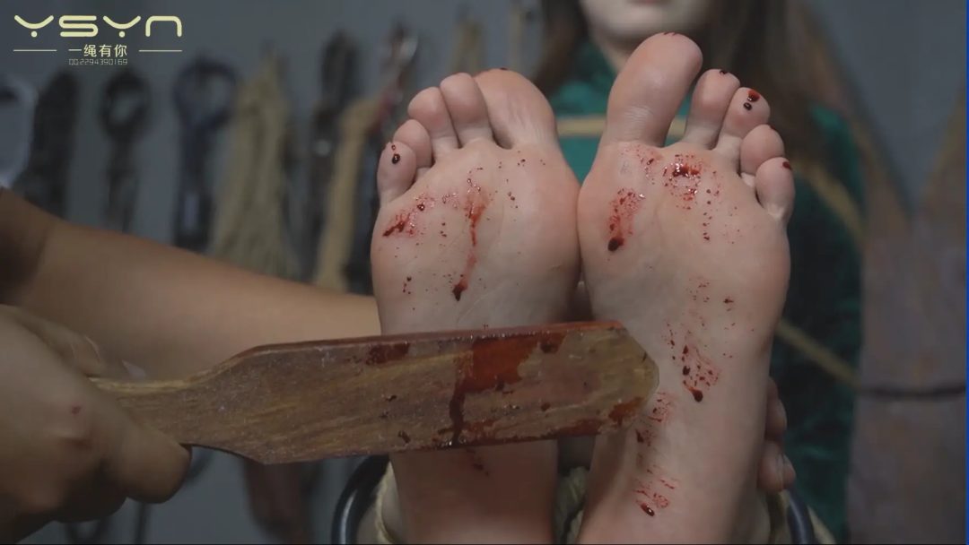 柳诗涵【铁骨诗心】被捕关押牢房戴上脚镣土铐刑房双手高吊老虎凳竹签皮板铁刷铁钳毛刷挠痒五花大绑押赴刑场-3