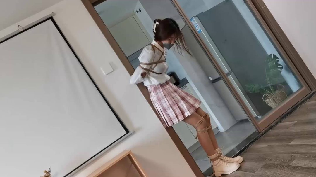 甘然jk长靴紧缚放置挣扎-6