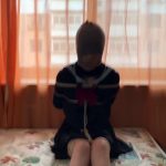 糖糖裸足裸腿日式连腿缚，美腿黑色jk制服，丝袜套头口环挣扎 喘息呻吟