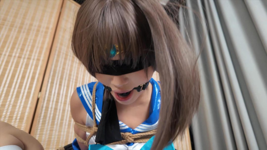 小0-cos美少女水星，M腿椅缚，单脚吊缚，直臂驷马-2