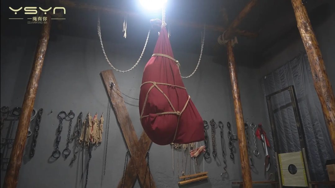 【笼中悲歌】暑假归来的梓瑶午睡惨遭绑匪堵嘴装麻袋吊起闷得汗流浃背又被五花大绑放进囚笼高高吊起-5