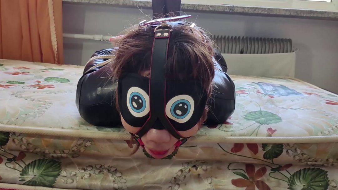 小橙 分腿驷马紧缚 马具口球堵嘴-6