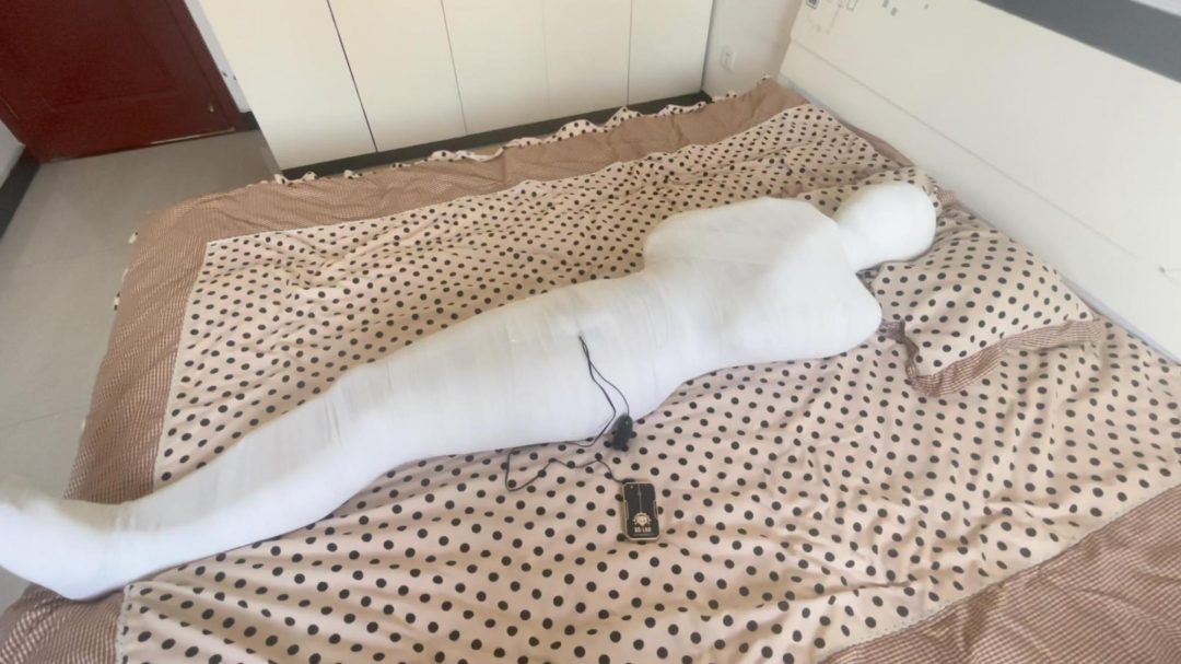 【绷带木乃伊】绷带包裹木乃伊挣扎放置-2