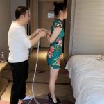 纭纭绿旗袍 五花紧缚驷马