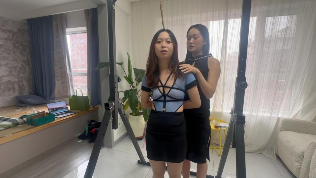 【束人映像】定转公 女女 + 站立吊缚-3