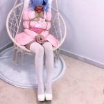 【嗷大喵】-《路崽日记》-蕾姆cos+胸缚胸前手腕捆住+蟹缚折腿捆+电击电到手指抽搐流口水+分腿吊腿缚+口球+解开展示+日式紧缚+多节并腿缚