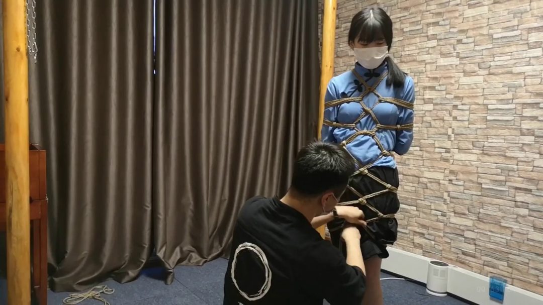 五四学生装 全身菱形吊缚 空中秋千-4