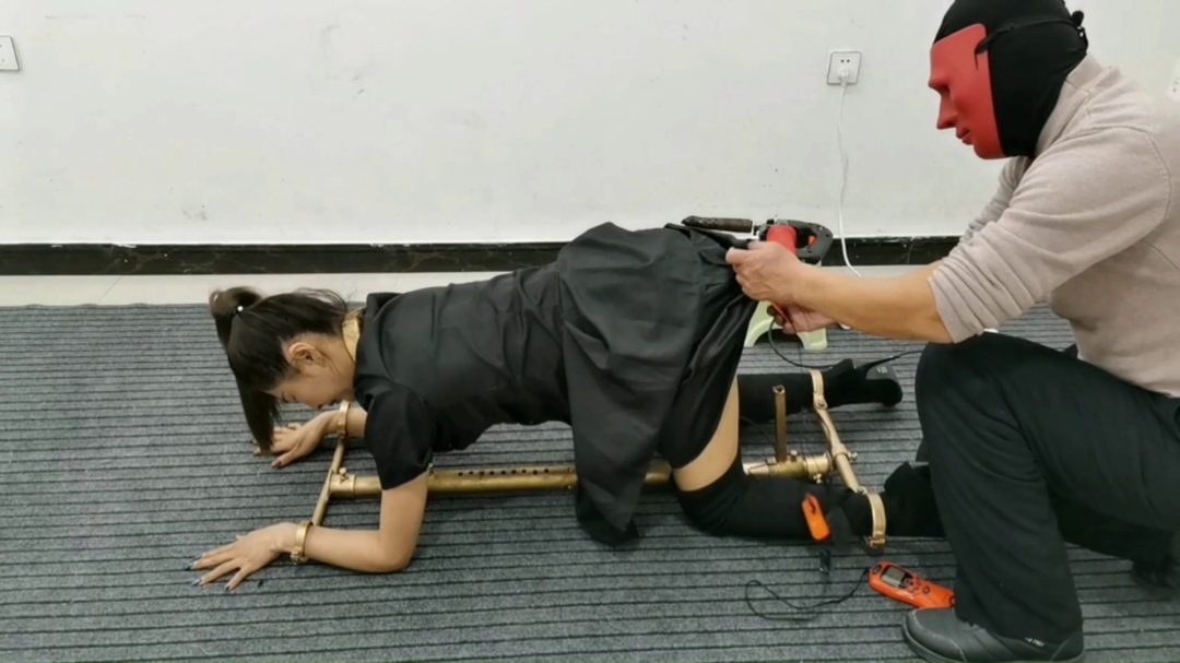 雅思 强行禁锢在k9架跪爬器上 电击-2