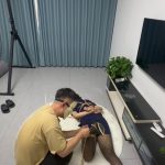 【束人映像】原创 新年福利放映 长腿素人制服控 驷马驯服+SP+大号铁圈阔嘴耳光