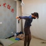 杨蕊 蓝衬衣 黑丝 镣铐女囚