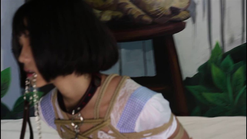 二次元妹子捆绑体验！挣扎扭动吊缚玩弄丝袜美腿-6