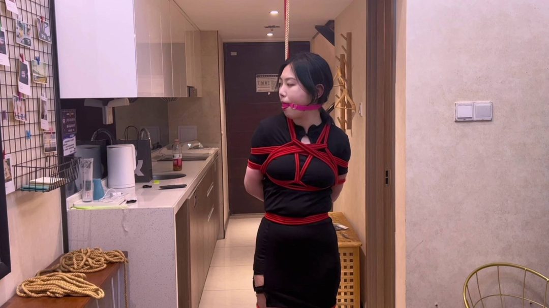 新模紧缚站立口球堵嘴-7