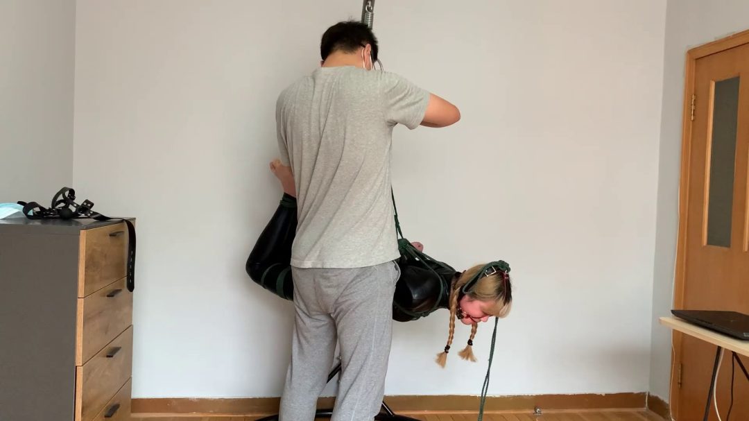 小妹柚子，胶衣极限20磅承压吊缚-6