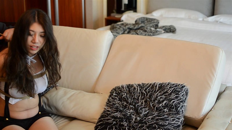 兔女郎的捆绑简单记录，项圈口球！-4