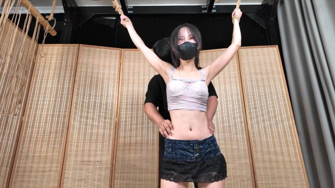 嗷嗷-站立大字捆绑，防毒面具，致命tk！-4