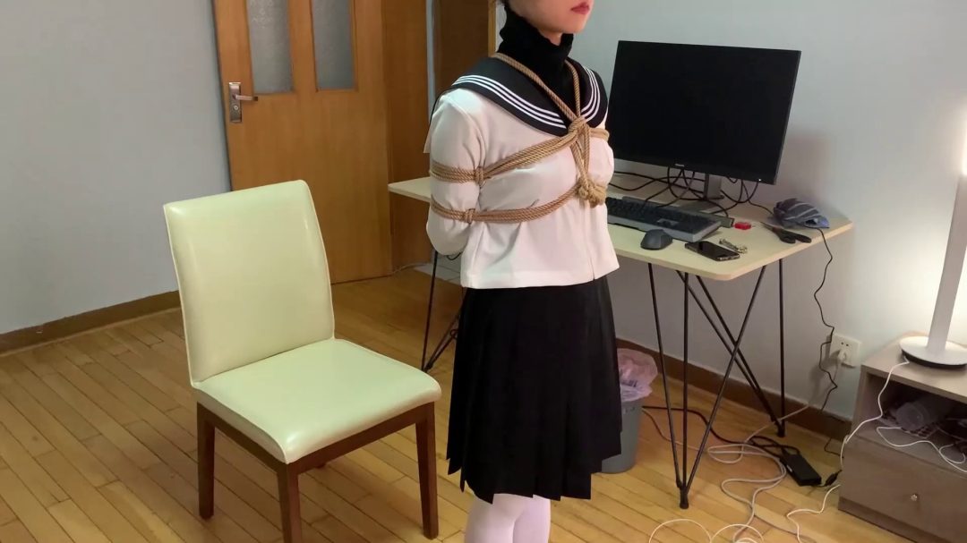 果妹 小舔犬 鼻钩口环 超紧桃缚放倒-2