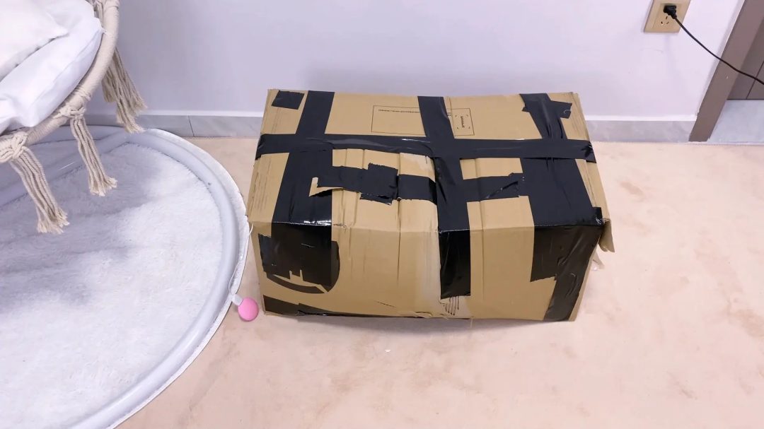 《快递惊魂》-开门回家看到一个箱子还有动静+开启开关原来里面装了个妹妹+一段时间后开始开箱视频+绑手绑脚+口球+jk+尾巴+长筒袜+一大摊口水+冬天暴汗-1