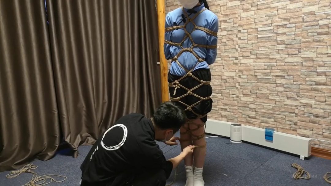 五四学生装 全身菱形吊缚 空中秋千-5