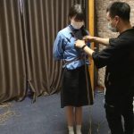 五四学生装 全身菱形吊缚 空中秋千