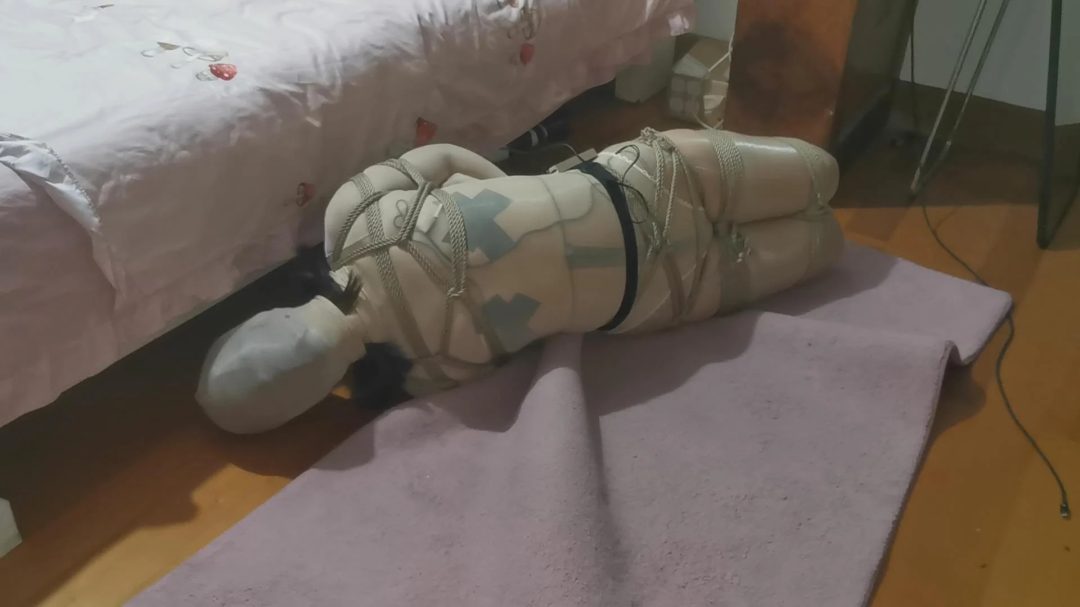 奴役人妻、双层肉丝驷马紧+缚塑料袋连续 昏厥抽搐、无意识失禁+绞刑、电击、内内套头-6