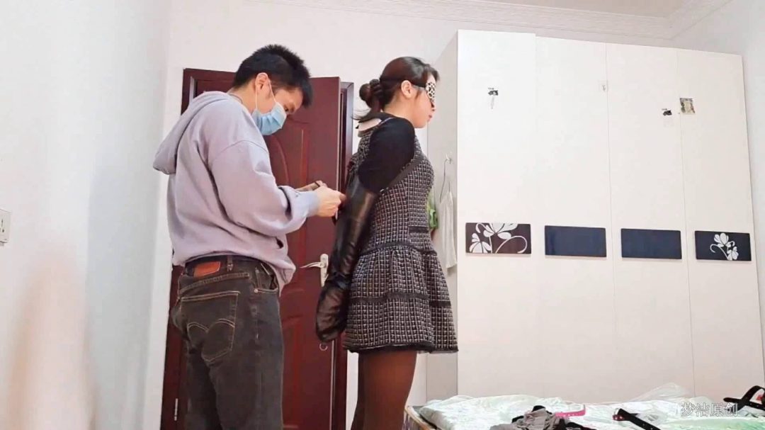 黑色OL套装肉丝加古典裙，各种口塞,多重绳子加单手套，TK以及SP等-8