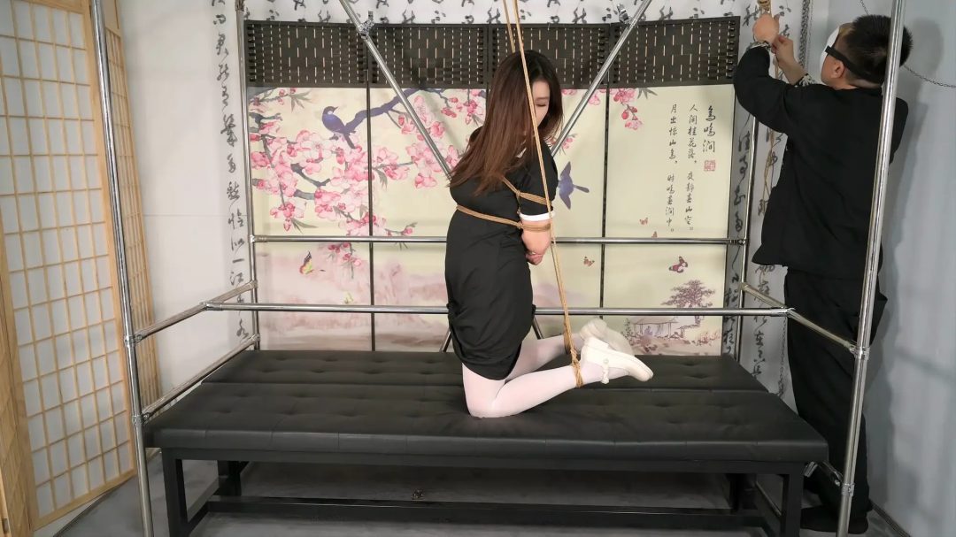 【床上的玩物系列】睡神来袭，被吊着骑着木马照样睡--白丝、TK、刺轮、放置、单杠木马责-1