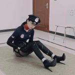 定拍长靴制服带十公斤手铐脚镣TJ遛狗强制练习12.5公分口塞深喉到底