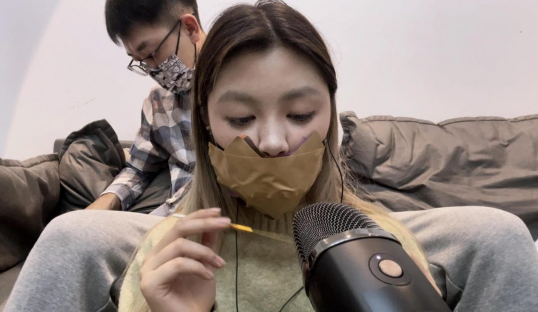 【小晗ASMR】7层胶带，严实地封嘴，做做助眠，和大家说晚安-7