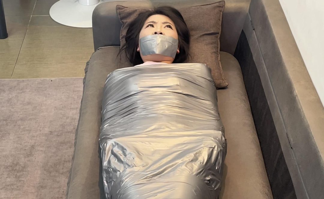 缚艺录,陶陶,银色胶带,木乃伊-5