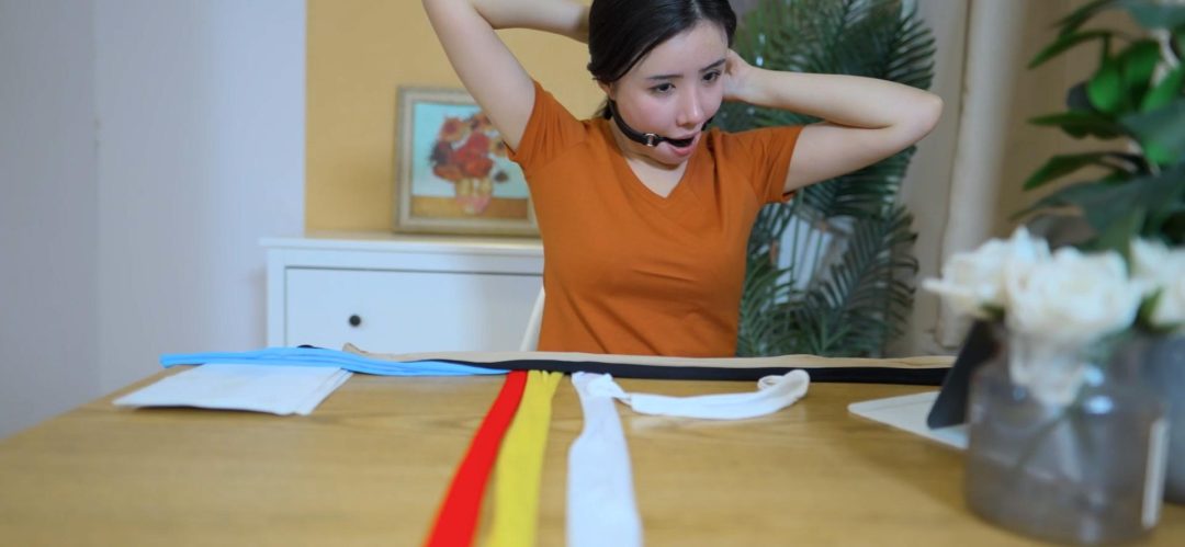 【红鲤鱼公映】紧身瑜伽裤+老式丝袜短袜+多装类布条蒙面-6