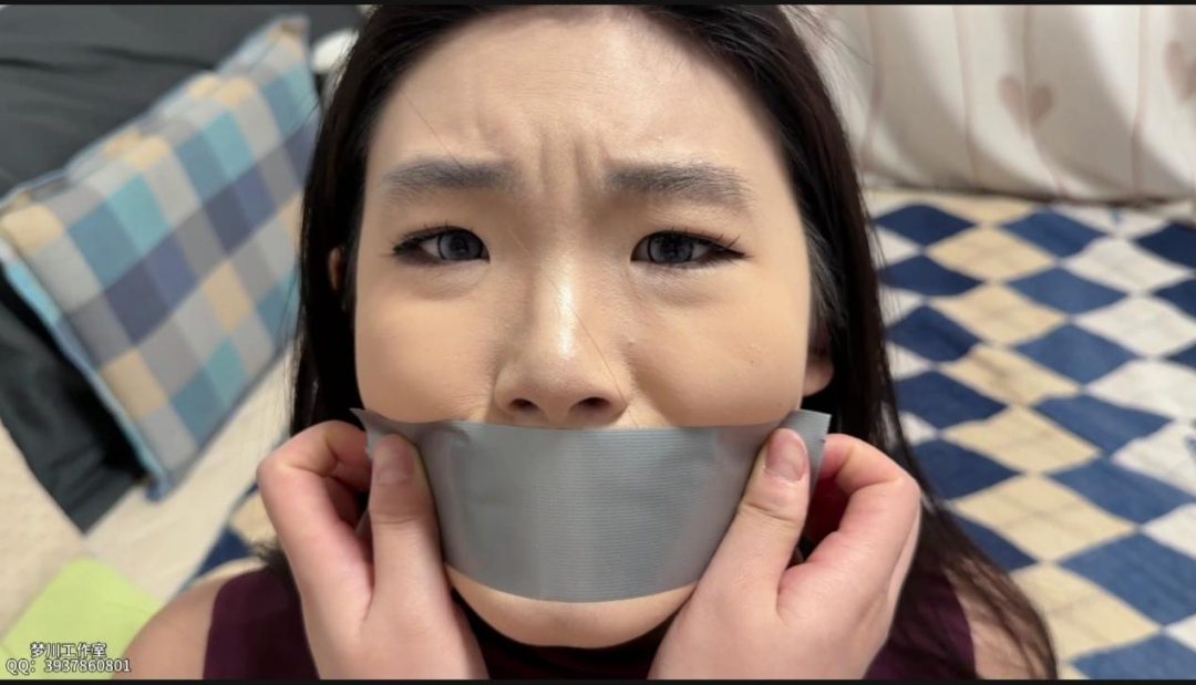 姐妹花双双被捆绑 胶带➕蒙眼➕扎带-7