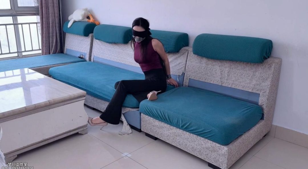 姐妹花双双被捆绑 胶带➕蒙眼➕扎带-6